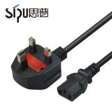 SIPU stranded copper PVC jacket ac UK with plug power cord for PC